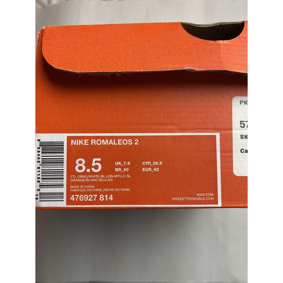 Size 8.5 - Nike Romaleos 2 Low Total Orange Blue Lagoon - Picture 9 of 9